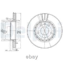 2 Delphi Disques de Frein Avant pour Nissan Primastar Opel Vivaro Renault Trafic