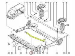 Barre de Torsion Arrière Pour RENAULT TRAFIC 2 OPEL VIVARO NISSAN PRIMASTAR 01