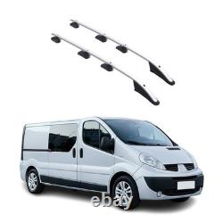 Barres de toit longitudinales pour Renault Trafic / Opel Vivaro 2001-14 L2 Gris