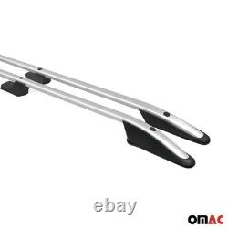 Barres de toit longitudinales pour Renault Trafic / Opel Vivaro 2001-14 L2 Gris