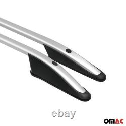 Barres de toit longitudinales pour Renault Trafic / Opel Vivaro 2001-14 L2 Gris