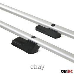 Barres de toit longitudinales pour Renault Trafic / Opel Vivaro 2001-14 L2 Gris