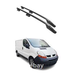 Barres de toit longitudinales pour Renault Trafic Opel Vivaro A 2001-14 L1 Noir