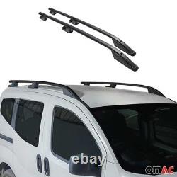Barres de toit longitudinales pour Renault Trafic Opel Vivaro A 2001-14 L1 Noir