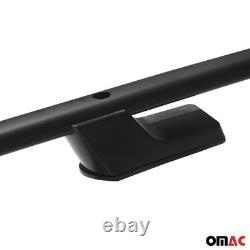 Barres de toit longitudinales pour Renault Trafic Opel Vivaro A 2001-14 L1 Noir