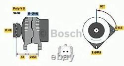 Bosch 986045101 Alternateur Renault Laguna, Trafic 2, Master 2, Opel Vivaro NEUF