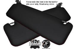 Couture Rouge 2X Soleil Visières Cuir Couverture Pour Opel Vivaro Renault Trafic