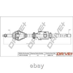 Dr! Ve + Arbre 1018mm avant Droit Convient pour Opel Vivaro Renault Trafic