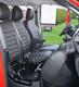 Noir Si&egrave;ge Housses Eco Cuir 2+1 Pour Renault Trafic Opel Vivaro 2015-2022