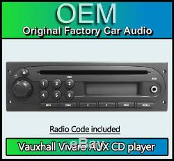 Opel Vivaro Lecteur CD avec Entrée aux, Code Radio, Clé MP3 Modèle