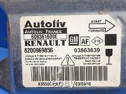 Renault Trafic 2 Opel Vivaro Calculateur Airbag 8200969856 Autoliv 608361600e