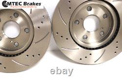 Renault Trafic Opel Vivaro 01-15 Perforé Rainuré Frein Avant Disques &