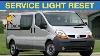 Service Light Reset Vauxhall Vivaro Renault Trafic Mkii