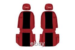 VAN Housses de siege pour RENAULT TRAFIC 2 OPEL VIVARO I PRIMASTAR -14 1+1 ROUGE