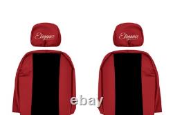 VAN Housses de siege pour RENAULT TRAFIC 2 OPEL VIVARO I PRIMASTAR -14 1+1 ROUGE