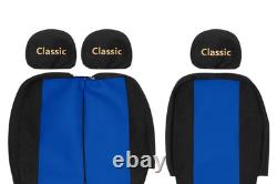 VAN Housses siege pour RENAULT TRAFIC II OPEL VIVARO I NISSAN PRIMASTAR 1+2 BLEU