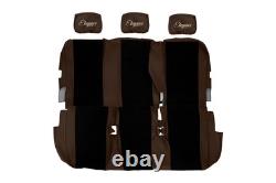 VAN Housses siege pour RENAULT TRAFIC II OPEL VIVARO I PRIMASTAR -14 8os MARRON