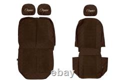VAN Housses siege pour RENAULT TRAFIC II VIVARO I NISSAN PRIMASTAR 1+2 MARRON