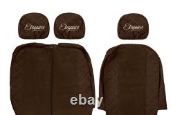 VAN Housses siege pour RENAULT TRAFIC II VIVARO I NISSAN PRIMASTAR 1+2 MARRON