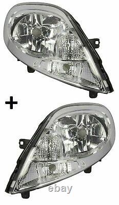 `renault Trafic II Vivaro A 07- Phare Avant Droit Gauche Électrique Chrome H4